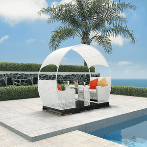 Outdoor Wicker 4-Sitzer Schaukelstühle