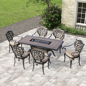 6+1 Grill-Gartenset aus Aluminiumguss
