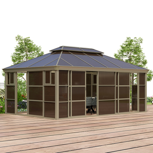 4 * 6 m Outdoor-Hinterhof-Pavillon-Haus mit Schiebetüren